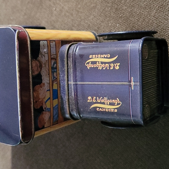 Vintage Antique*WOLFGANG CANDY Delivery Truck—Tin Bank With Turning Wheels - Picture 2 of 6